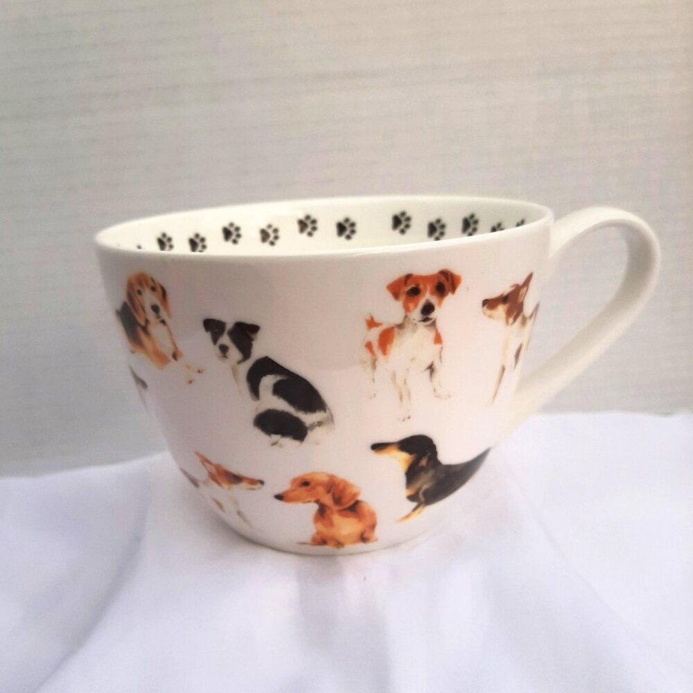 The Dog Loves Me Best 20 oz Coffee Mug Portobello By Design Bone China England